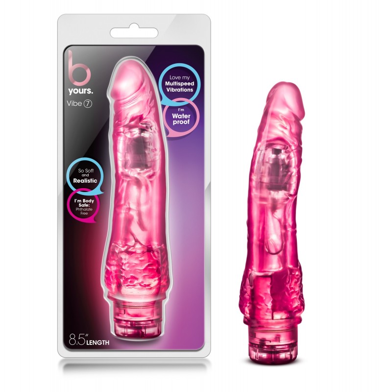 B Yours Vibe #7 Realistic Vibrator - Pink